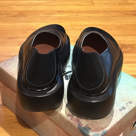 Black Chunky Sole Loafers - Picture 3 of 6